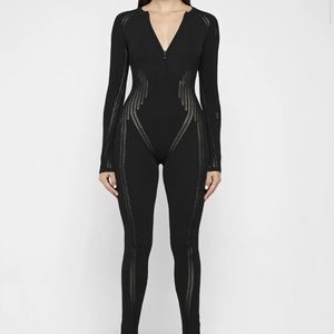 Maniere de Voir black knitted jumpsuit